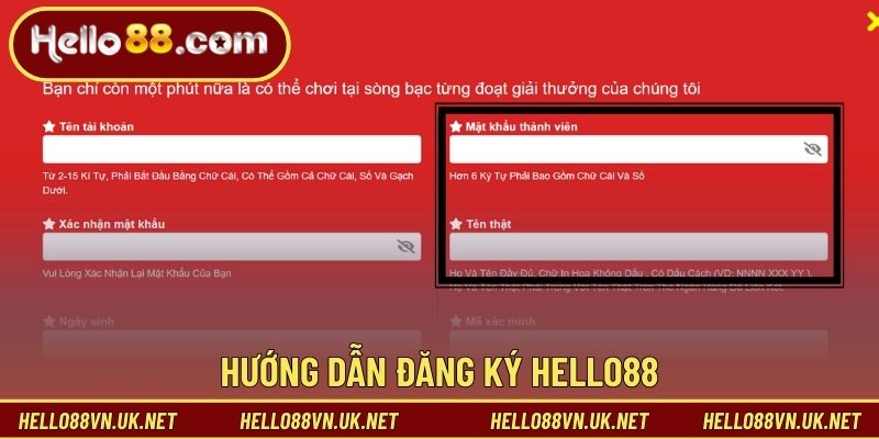 Hướng dẫn đăng ký Hello88