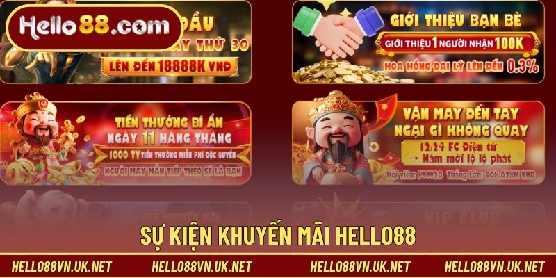 Sự kiện khuyến mãi Hello88